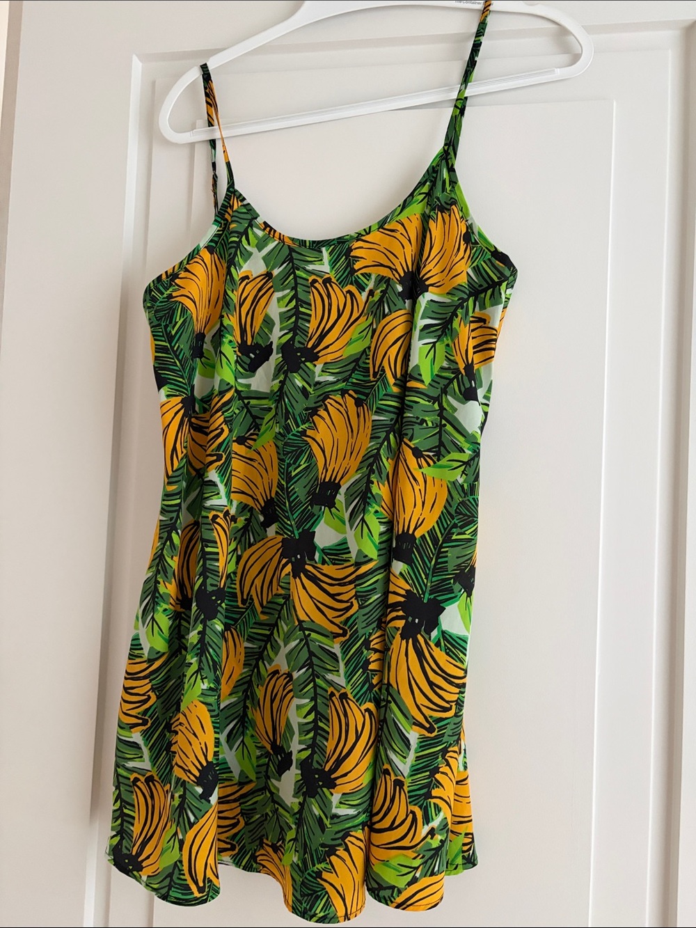 Show Me Your MuMu Yellow Banana-Print Spaghetti Strap Dress